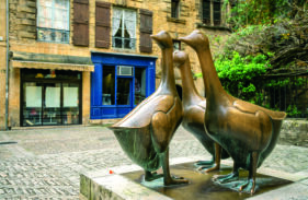 street of sarlat la caneda, france